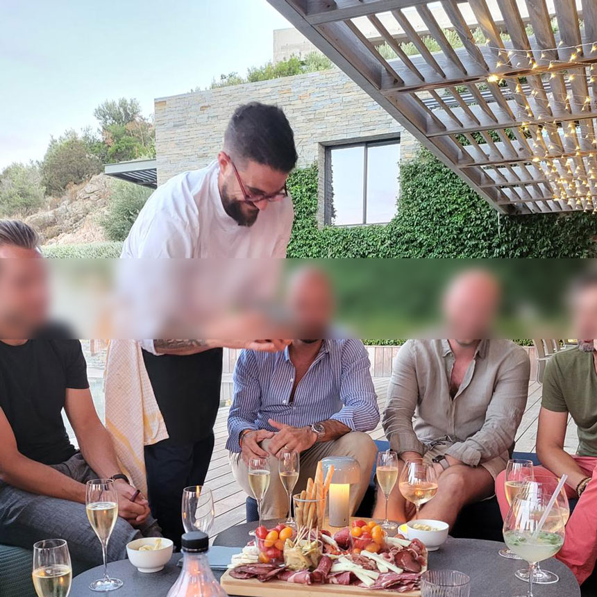 Chef privé, soirée cocktail en terrasse